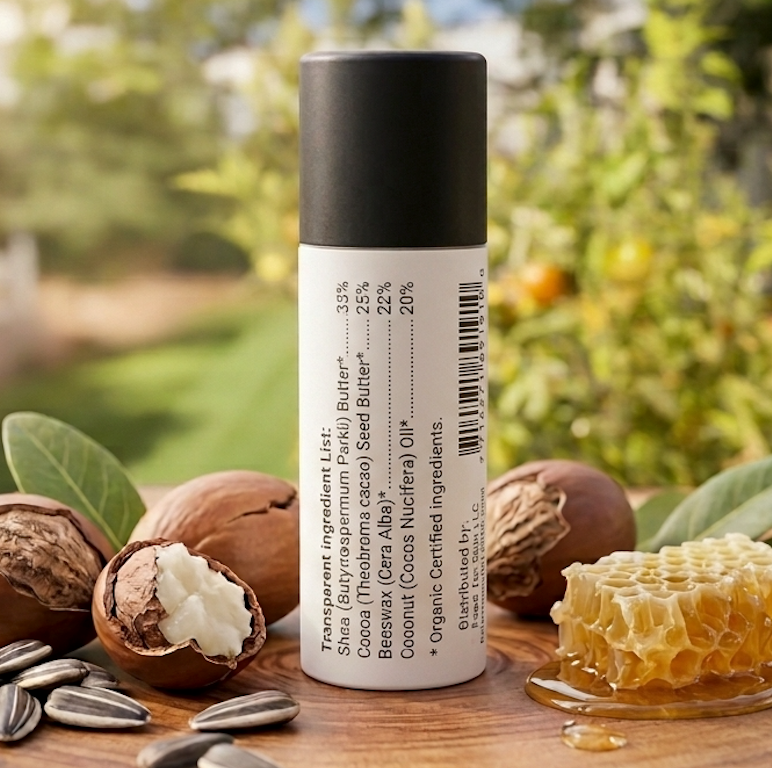 Food For Lips - 100% Organic Lip Balm 0.4Oz (Unscented)